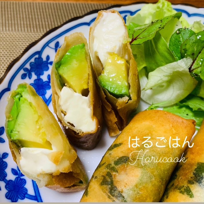 アボカドとクリームチーズの春巻き˚✧₊⁎
